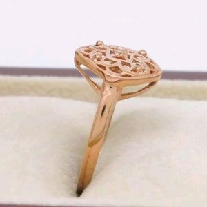 Estate Jewelry - GENUINE DIAMOND FILIGREE 14K ROSE GOLD/925 Estate Jewelry - GENUINE DIAMOND FILIGREE 14K ROSE GOLD/925